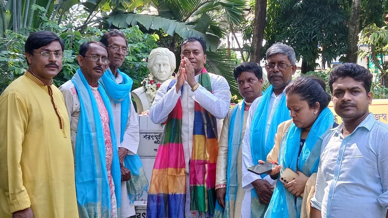 শরৎ চন্দ্রের ১৫০ তম জন্মজয়ন্তী পালন হল সাম তা বেড়ি য়াতে ।